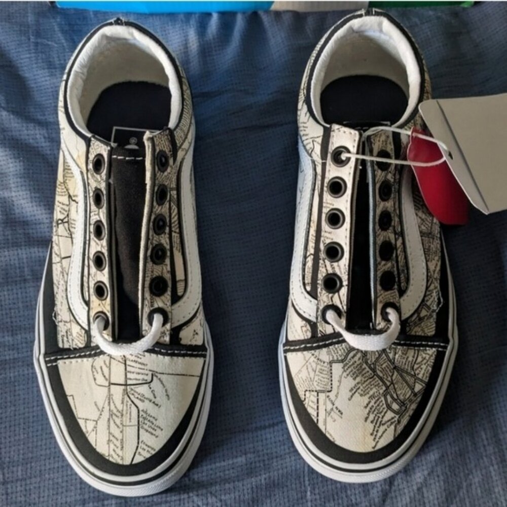 Vans MOCA Old Skool Women size 5 Frances Stark Los Angeles Maps Sneakers 012026 - Picture 6 of 11
